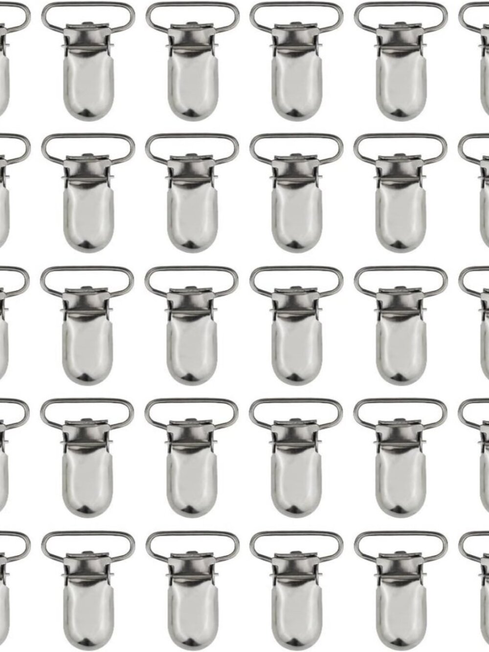 25pcs 1" Pacifier Suspender Clips, Pacifier Clips for Making Pacifier Holders Bi